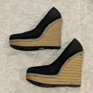 Black wedges BRAND NEW NEVER WORN